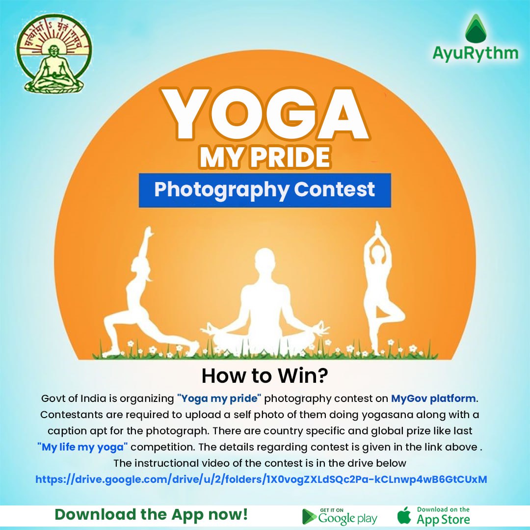 AyuRythm's tweet photo. Unleash your inner yogi and seize the chance to win big! 🧘♀️ Join India's 'Yoga My Pride' #Photography Contest on MyGov. Capture the beauty of yoga and showcase your talent. Participate now and celebrate the power of this #ancientpractice. 🌟📷
@directorccryn https://t.co/3lKv2mJo3y