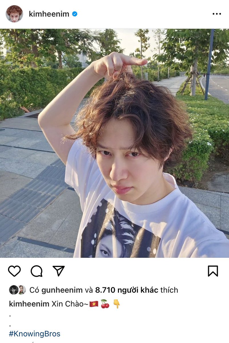 Mycherry_ShinPD's tweet photo. 230615 | IG • kimheenim

Xin Chào ~ 🇻🇳🍒👇
.
.
#KnowingBros
—————————
This is a park in District 2 (i think this picture was taken yesterday, because there was news that heechul came to this place yesterday afternoon)
#kimheechul #heechul #김희철 https://t.co/5SyS9H14mk