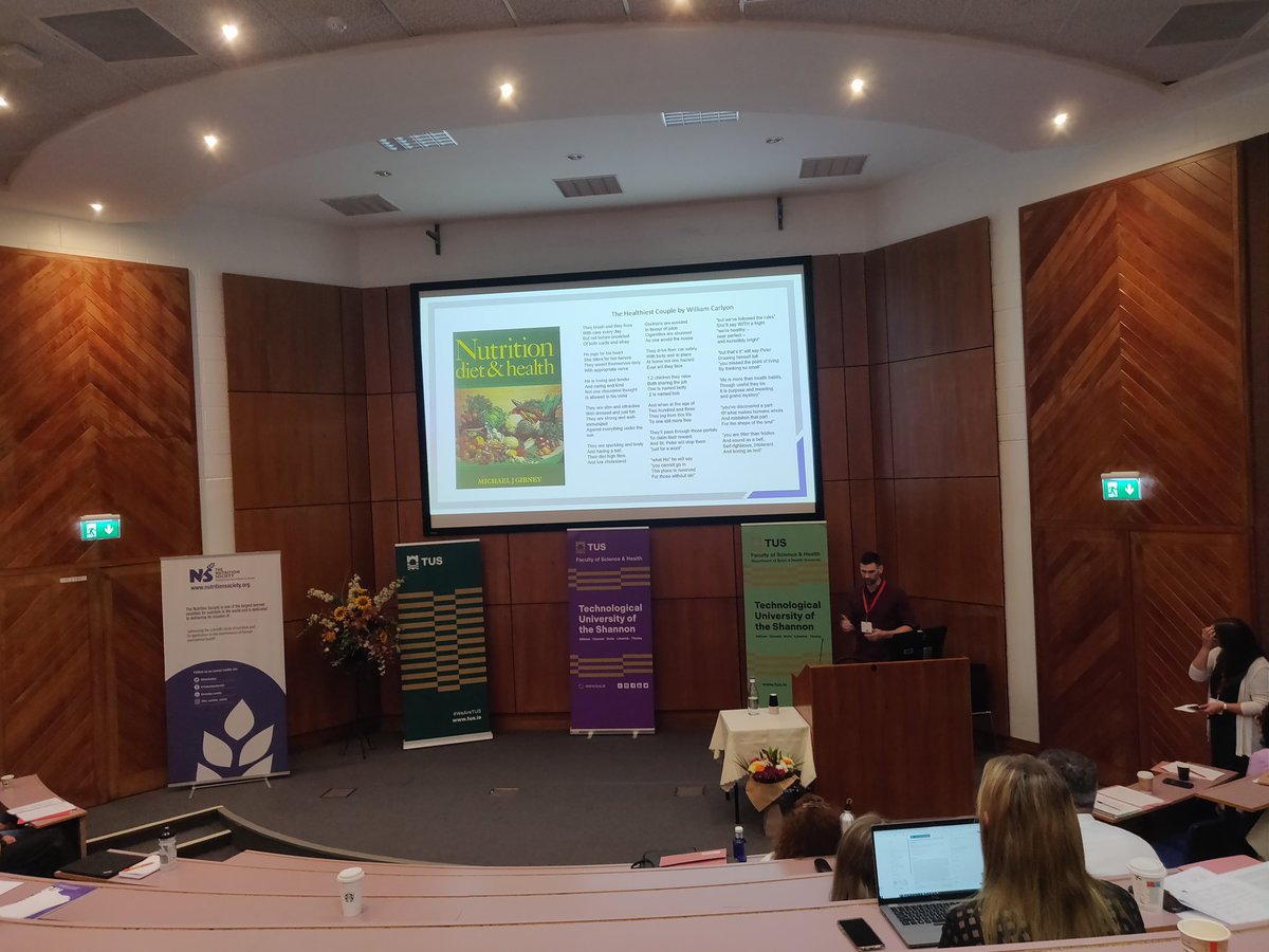 Teresa Grohmann, PhD (@grohmannteresa) on Twitter photo Very interesting talk by <a href="/DanielHazley/">Dan Hazley</a> about diet perception and sustainability. Closing the first session of the <a href="/NutritionSoc/">Nutrition Society</a> today with a poem 😁 #NSIrish23 Very interesting talk by <a href="/DanielHazley/">Dan Hazley</a> about diet perception and sustainability. Closing the first session of the <a href="/NutritionSoc/">Nutrition Society</a> today with a poem 😁 #NSIrish23