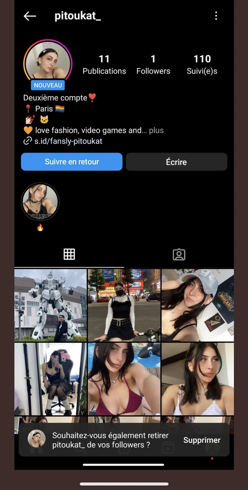 ♡ pitou ♡ on X: Il y a une personne omega cringe qui a créer un faux compte  insta et un faux compte fansly pour vendre des faux nude de moi. C'est