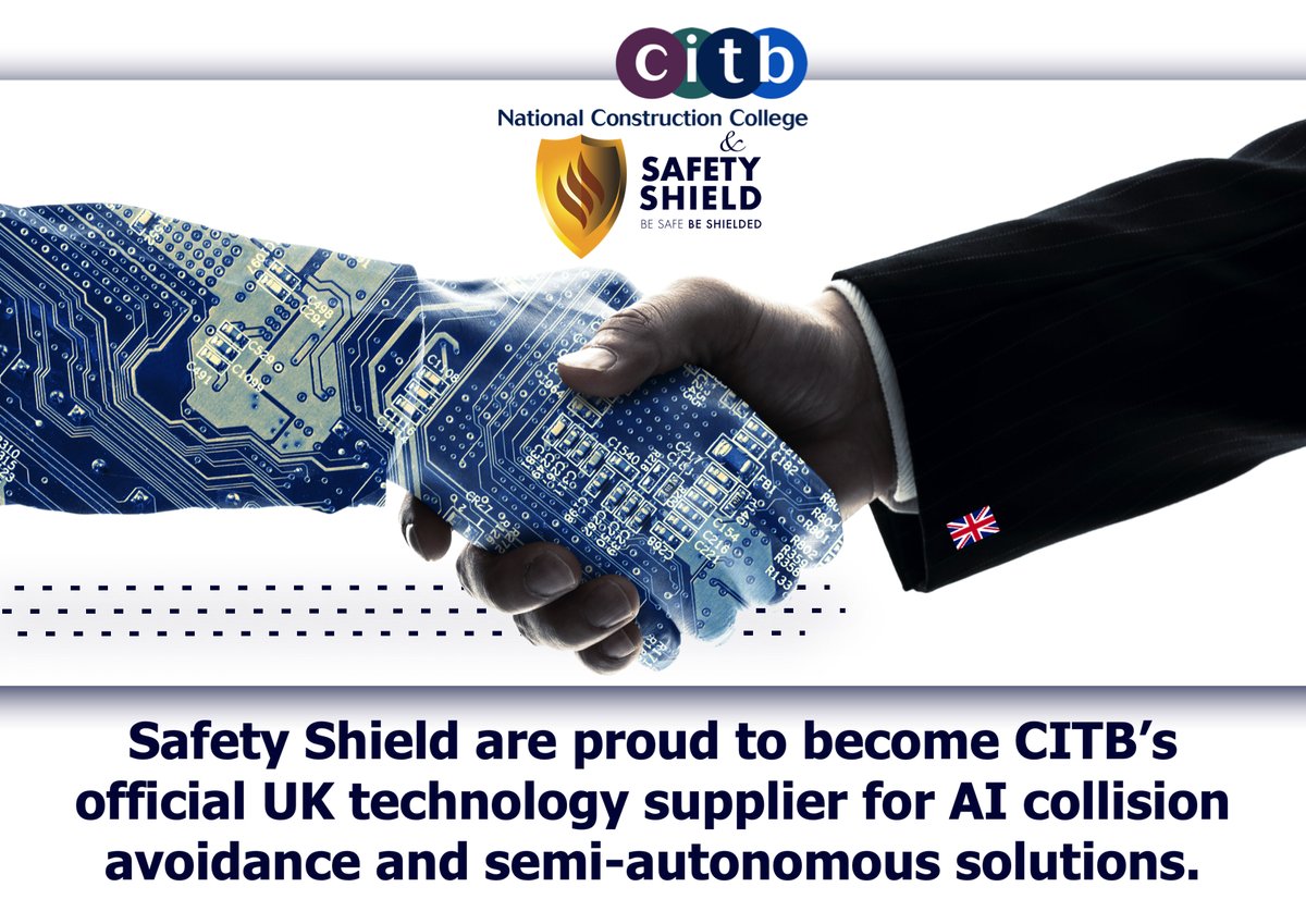 safety_shield's tweet photo. Safety Shield are proud to be working with CITB as the official technology supplier for AI technology and semi-autonomous solutions for the UK.
#besafebeshielded #safety #safetyshield #digitalthumbsup #collisionavoidance #PPI #sitesafety #aitech #aitechnology #workingsafer https://t.co/PzmglbD2gP