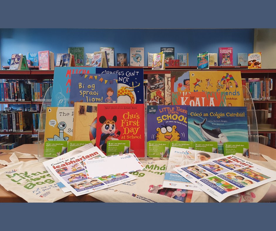 KerryLibrary's tweet photo. Go leor scéalta agus spraoi le  h-aghaidh gach aon leanbh atá  chun tosú ar scoil in 2023! Pioc suas Mála Leabhar saor in aisce ‘Leabharlann na nÓg’ dóibh sa leabharlann i do cheantar féin. https://t.co/KHFcpfQI4h