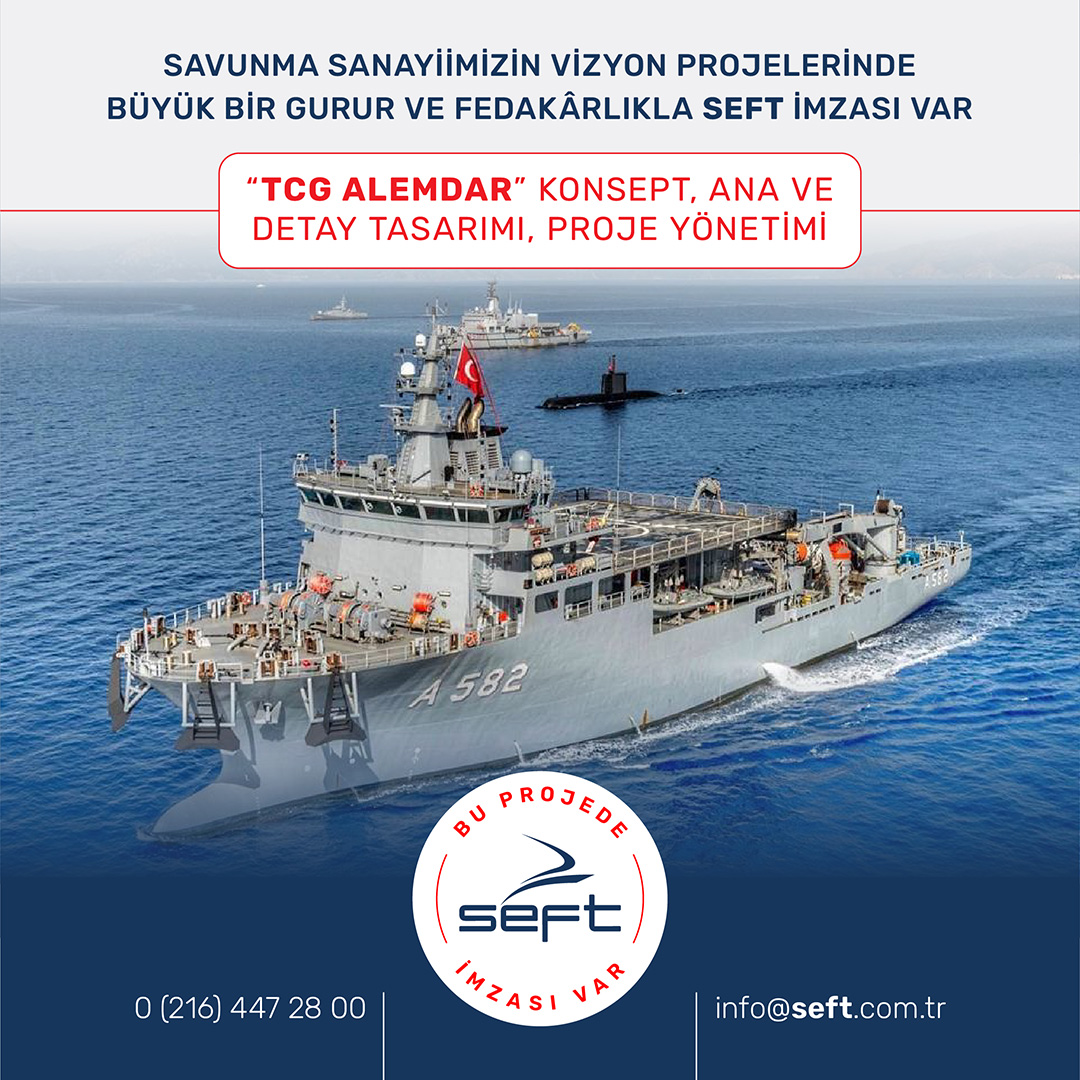 Savunma sanayiimizin vizyon projelerinde büyük bir gurur ve fedakârlıkla SEFT imzası var.

“TCG ALEMDAR” Konsept, Ana ve Detay Tasarımı, Proje Yönetimi.

seft.com.tr

#seft #seftmühendislik #gemitasarımı #tersane #shipyard #SavunmaSanayiiBaşkanlığı #TCGALEMDAR