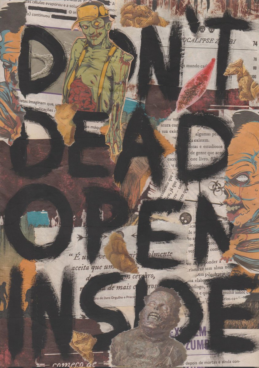 Sigam instagram.com/seculodada
-
Don't Dead Open Inside 
-
#dadaismo #dadaism #dada #colagem #collage #collageart #artoftheday #analogcollage #handcut #handcutpaper #modernart #artwork #colagembrasil #abstractart #surrealism #surrealismo #zine #twd #zombie