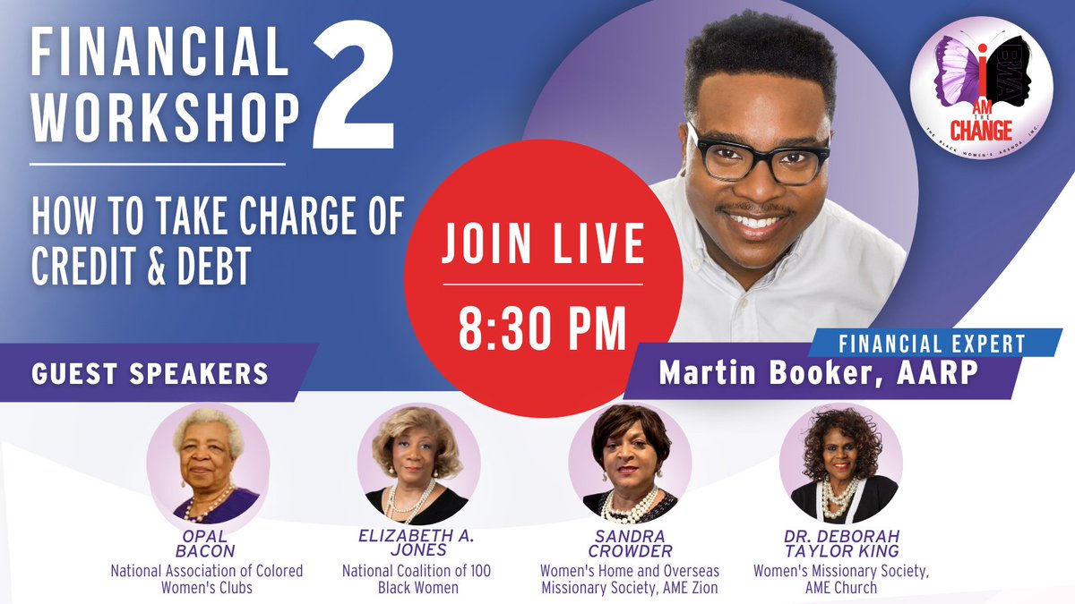 Live tonight at 8:30 pm ET!

Financial Workshop 2 | How to Take Charge of Credit and Debt

Take charge of your financial well-being with our empowering workshop on mastering credit and debt management.

Join live: youtube.com/live/Gc3t_pIov…

#bwaeconomicfreedom #iamthechange #bwainc