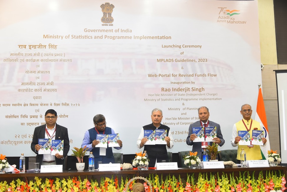 GoIStats's tweet photo. The Revised MPLADS Guidelines-2023 along with the new Web-Solution, SAnsad sadasya sthaniya KSHetra vIkas yojana (#SAKSHI) came into operation on 1st April 2023. https://t.co/wp8nd7JiwF