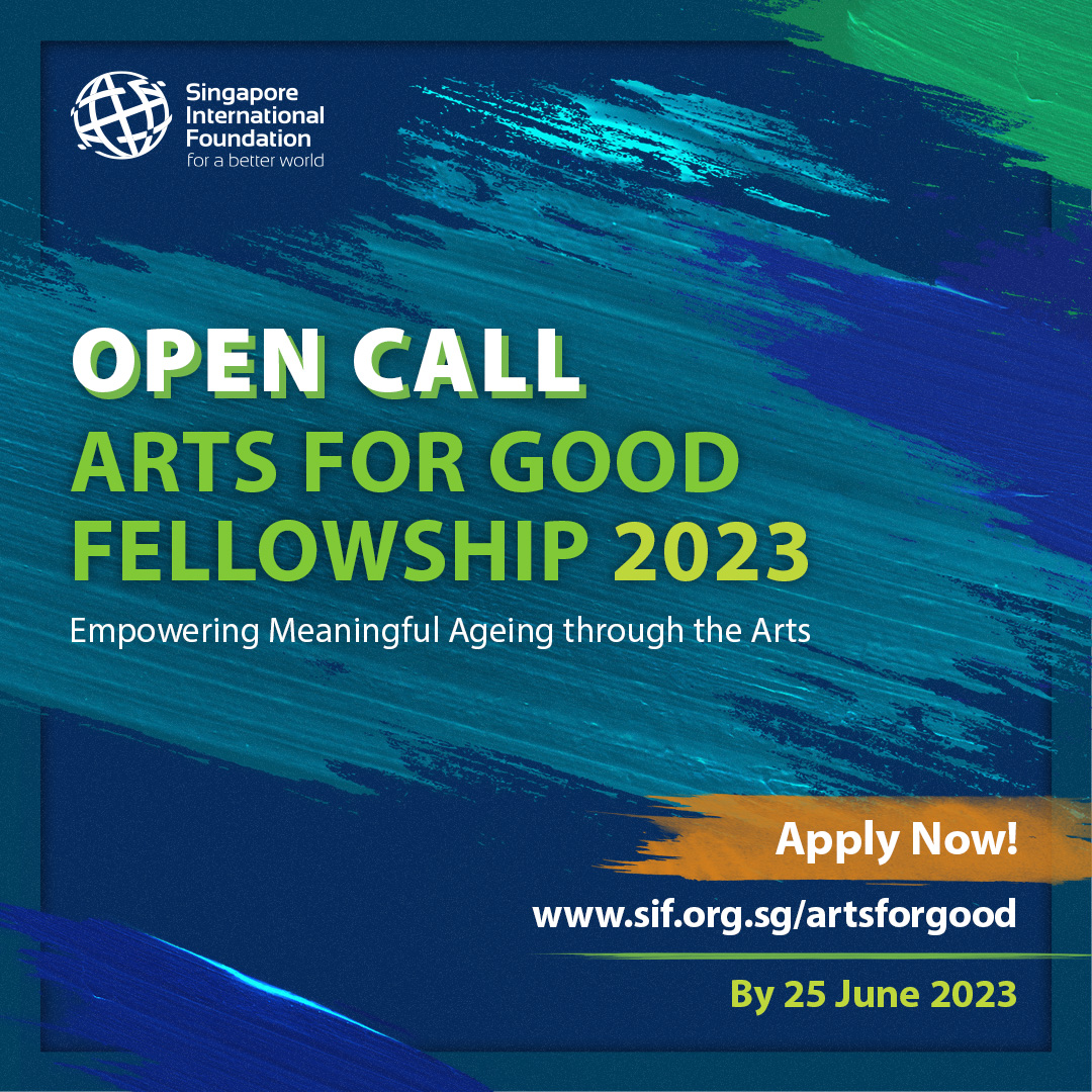 Applications for our Arts for Good Fellowship programme are still open! Join a growing network of artists, arts practitioners and creative professionals who inspire positive social change. Learn more and apply by 25 June: sif.org.sg/artsforgood
