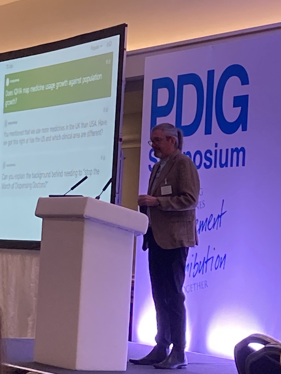 EPR_Pharmacist's tweet photo. Fantastic start to #PDIG from Brian Smith @IQVIA_UK looking at global and UK medicine trends @GHPPharmacy https://t.co/uHOvum3XJK