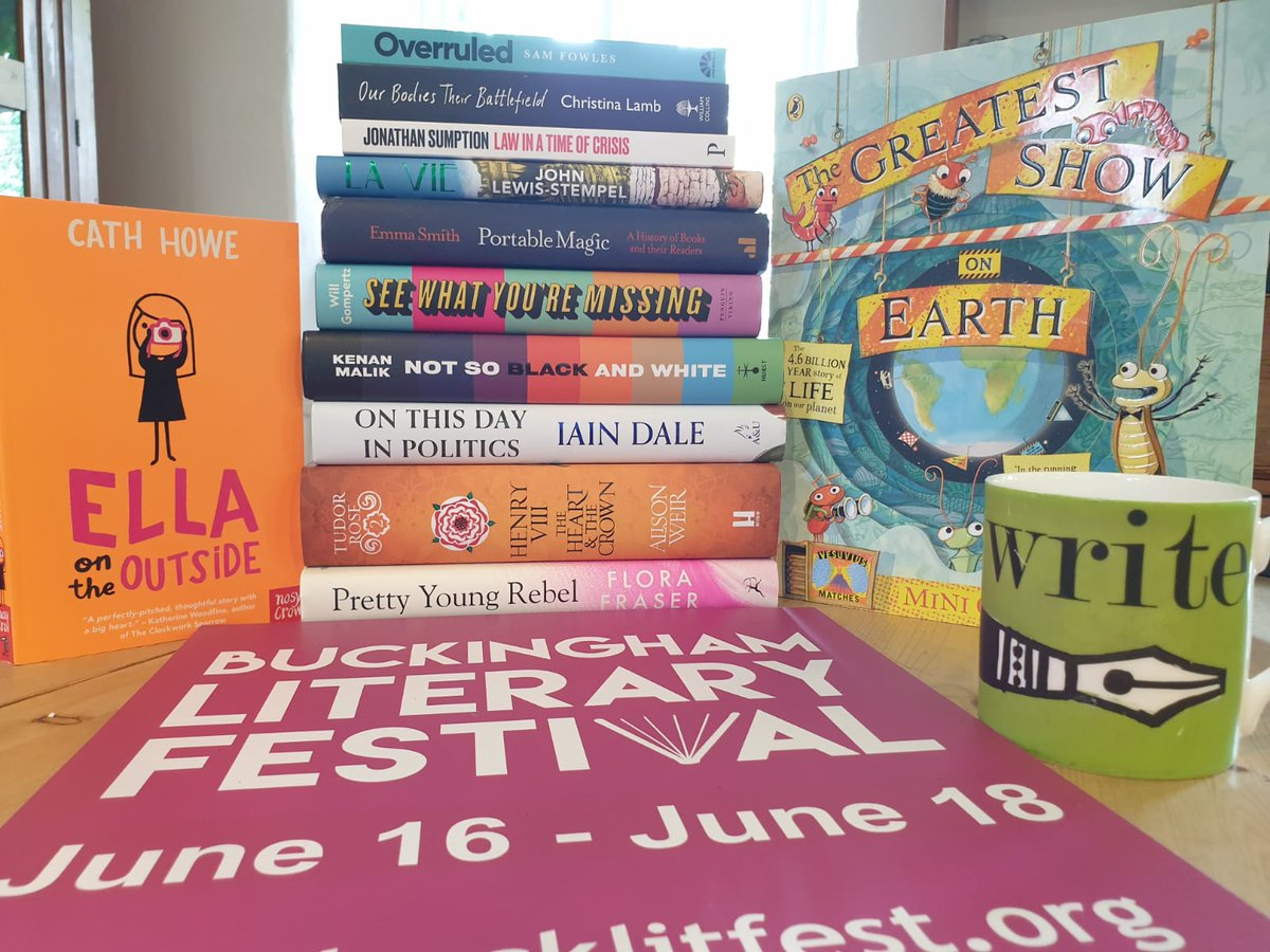 #BuckLitFest starts TOMORROW!

We're so excited to welcome speakers including @JLewisStempel, @fraserflora, @kenanmalik, @harrybakerpoet, @IainDale, @SamFowles, @WillGompertzBBC, @OldFortunatus - and many, many more...

🗓️ 16-18 June
👉 Full programme: bucklitfest.org/tickets