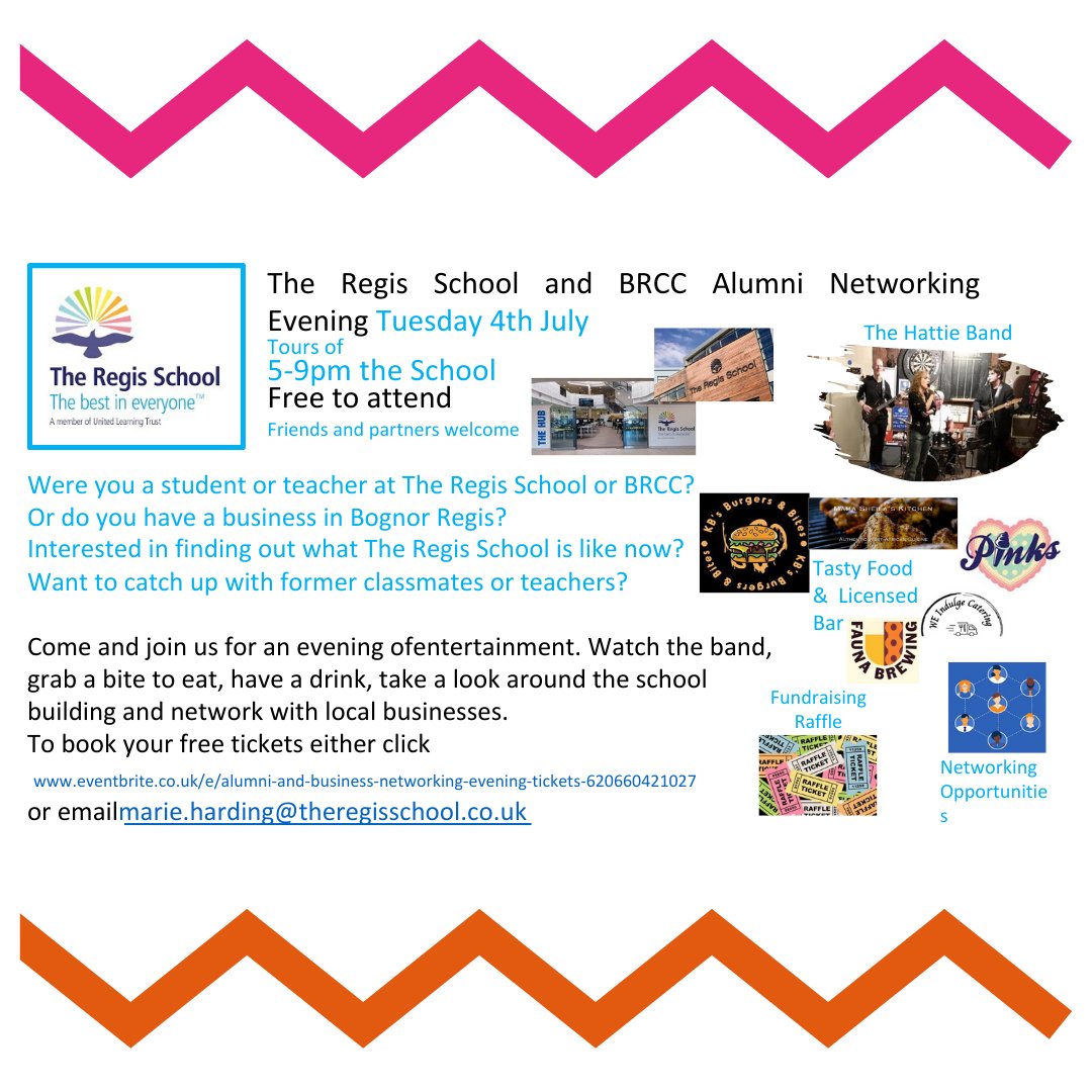 The_Track Bognor Regis (@thetrackbr) on Twitter photo Come along on the 4th July for...
- A bite to eat or something to drink
- A live band and close up magician
- A chance to make connections
Email marie.harding@theregisschool.co.uk for more information or book your free place here: buff.ly/3CthHAT 🙌🥳 Come along on the 4th July for...
- A bite to eat or something to drink
- A live band and close up magician
- A chance to make connections
Email marie.harding@theregisschool.co.uk for more information or book your free place here: buff.ly/3CthHAT 🙌🥳