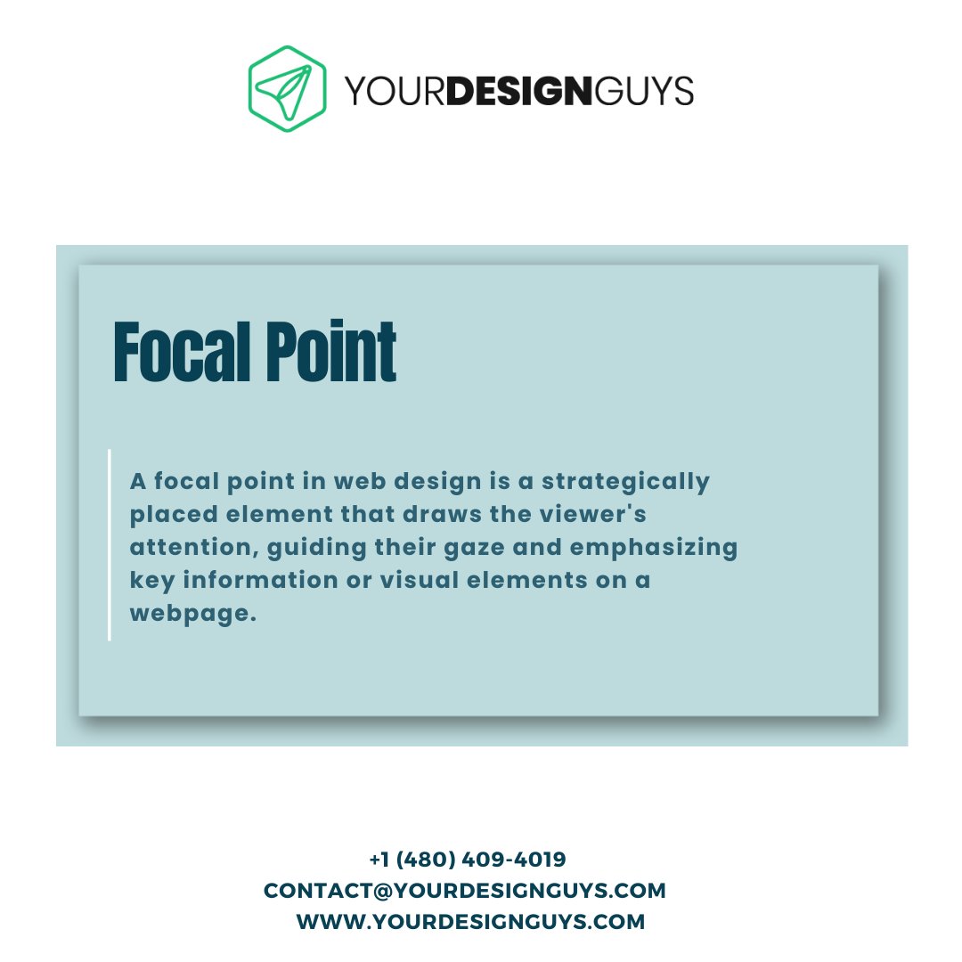 YourDesignGuys's tweet image. Capture attention and guide the eye with an effective focal point in web design. 🎯✨ Strategically placed elements create visual impact and emphasize key information, drawing viewers in and enhancing user experience.💥🌟
#WebDesignFocus #EngagingUserExperience #yourdesignguys
