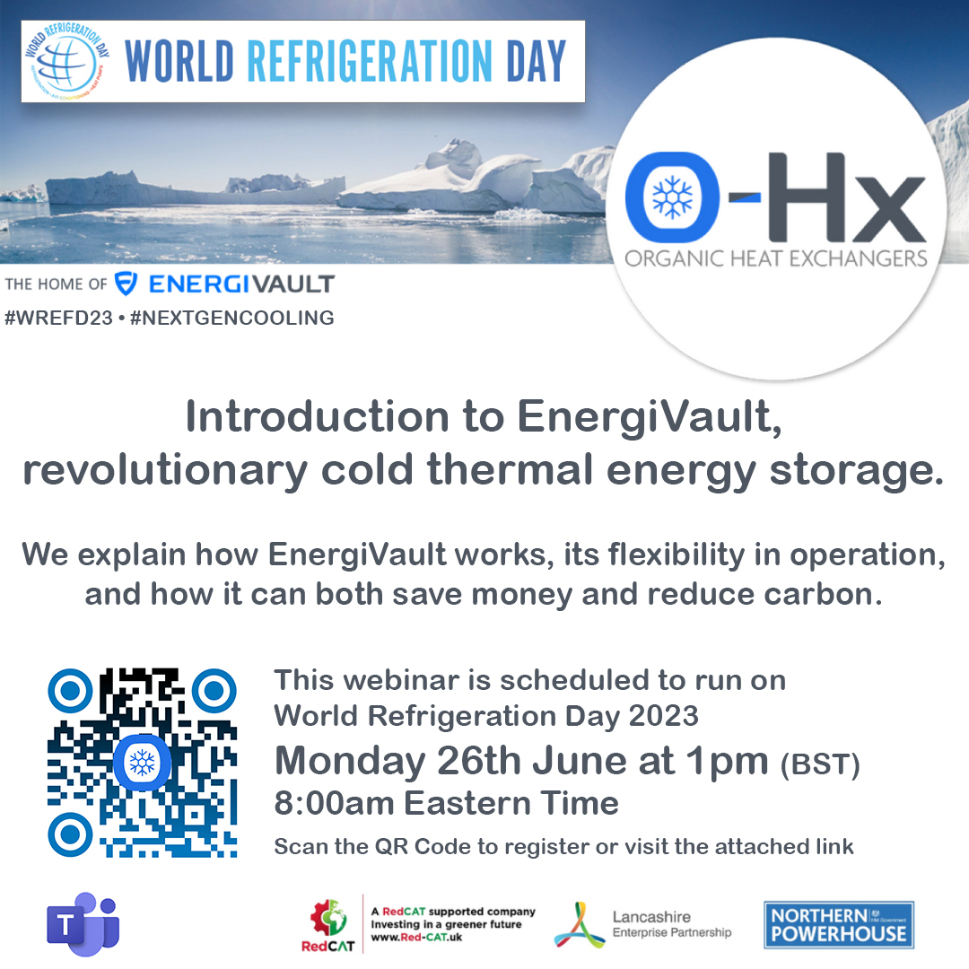 Join us on World Refrigeration Day as we explain how EnergiVault works and how it can both save money and reduce carbon. The Webinar will begin at 1pm BST on June 26th. register for the event by visiting the following link - bit.ly/WREFD23

#WREFD23 #NEXTGENCOOLING