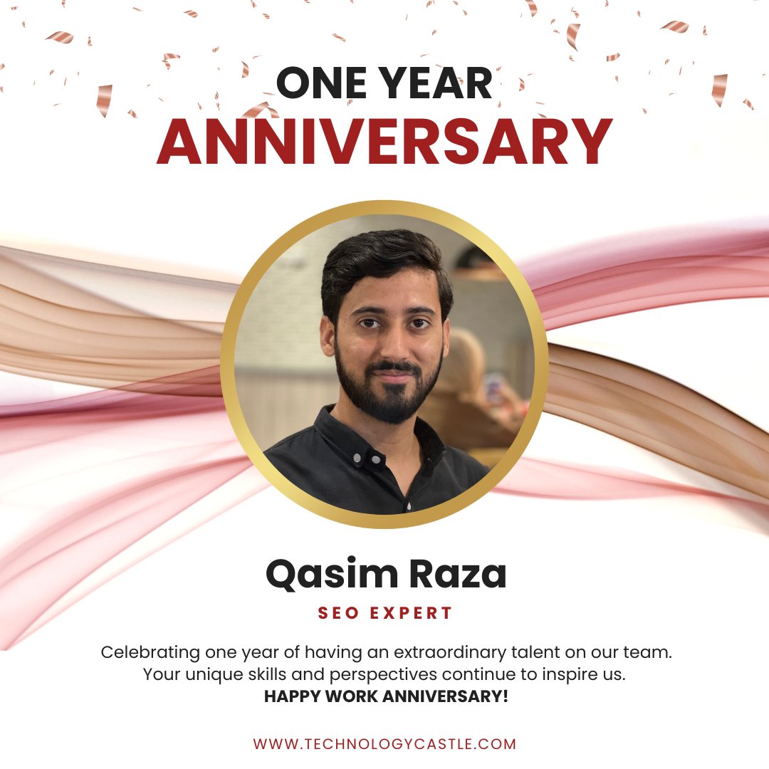 OfficialTCastle's tweet photo. Join us in celebrating a significant milestone: one year of having extraordinary talent on our team, Qasim Raza! Your unique skills, perspectives, and unwavering dedication have made a profound impact on our success.

#workanniversary #congrats #achievement #goals #hardWork https://t.co/9lvQHWYoqn