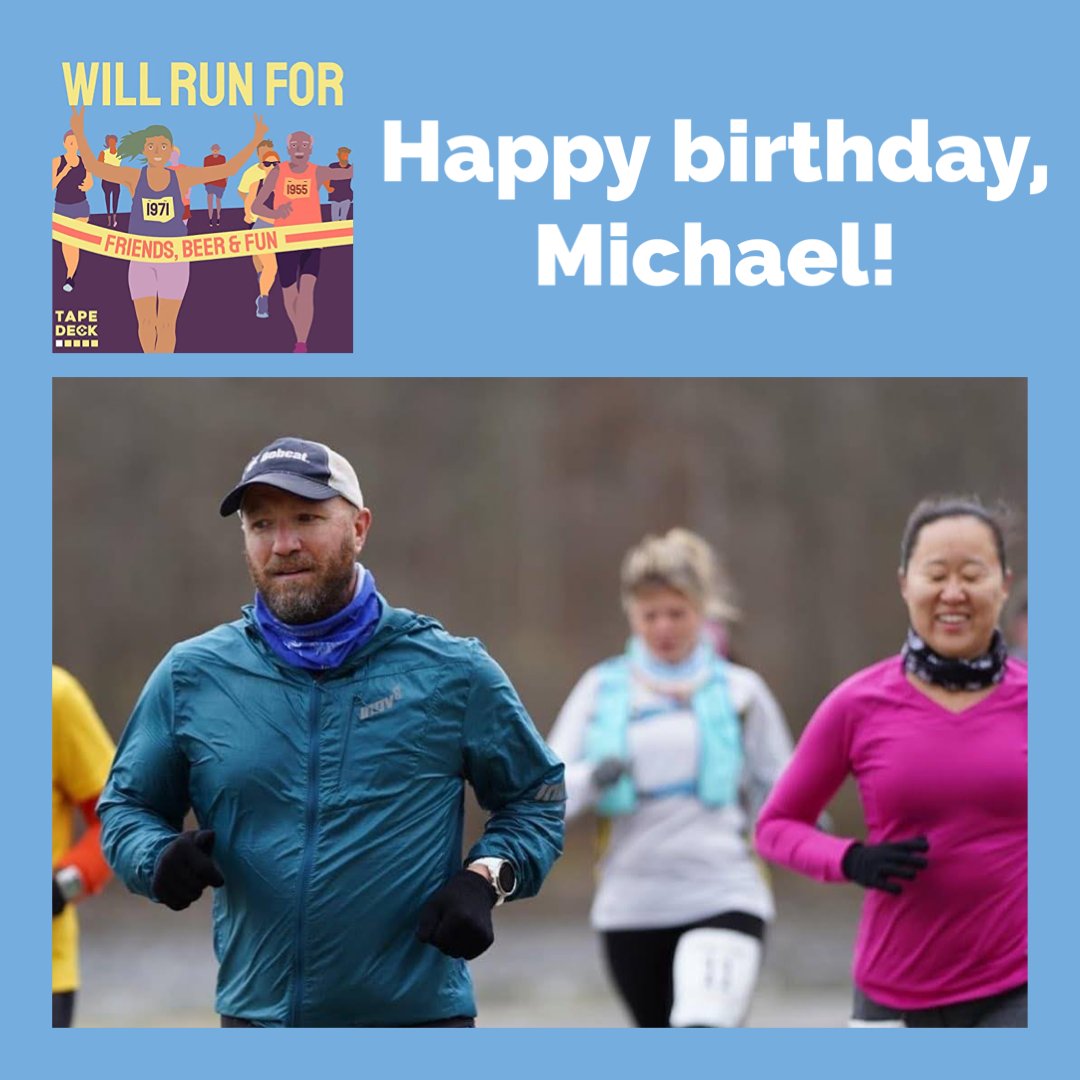 Happy birthday, Michael!  We love your Will Run For Podcast community and are grateful that you are a part of ours!
.
 #runeatdrink  #runwalkrun #runeatdrinkpodcast #patron #birthday #shoutout  #runcation #runcationnation