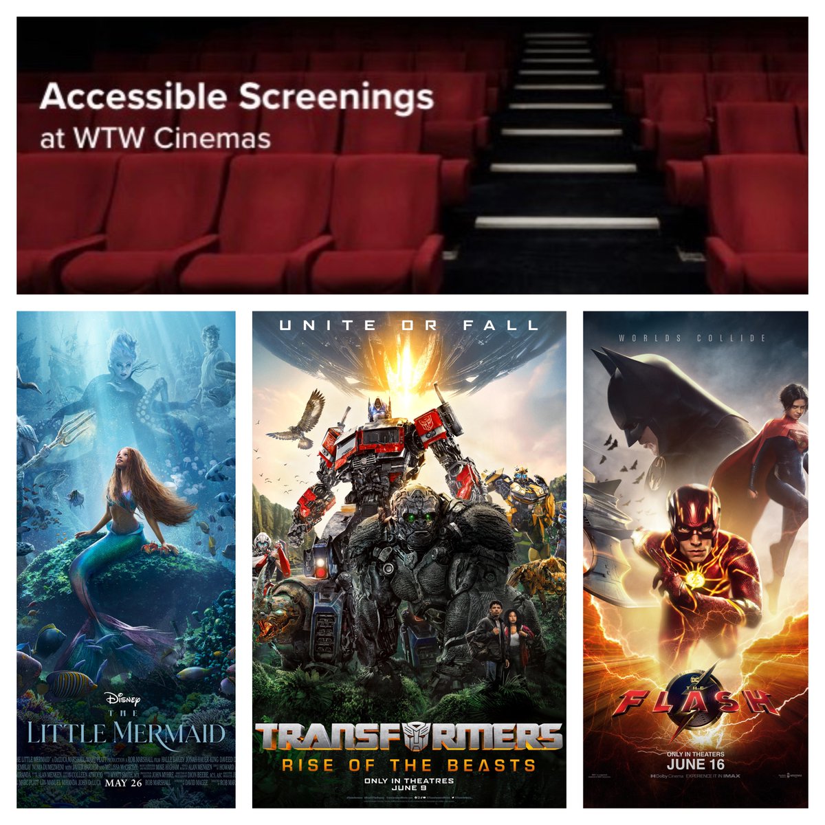 WTW_PlazaTruro's tweet photo. Subtitled Screenings!
Our subtitled screenings include THE LITTLE MERMAID (PG), TRANSFORMERS: RISE OF THE BEASTS (12A) & THE FLASH (12A)…
🎟️Book NOW! https://t.co/vTH72LbvMI
#subtitledscreening https://t.co/Vp1MI6Cy9U