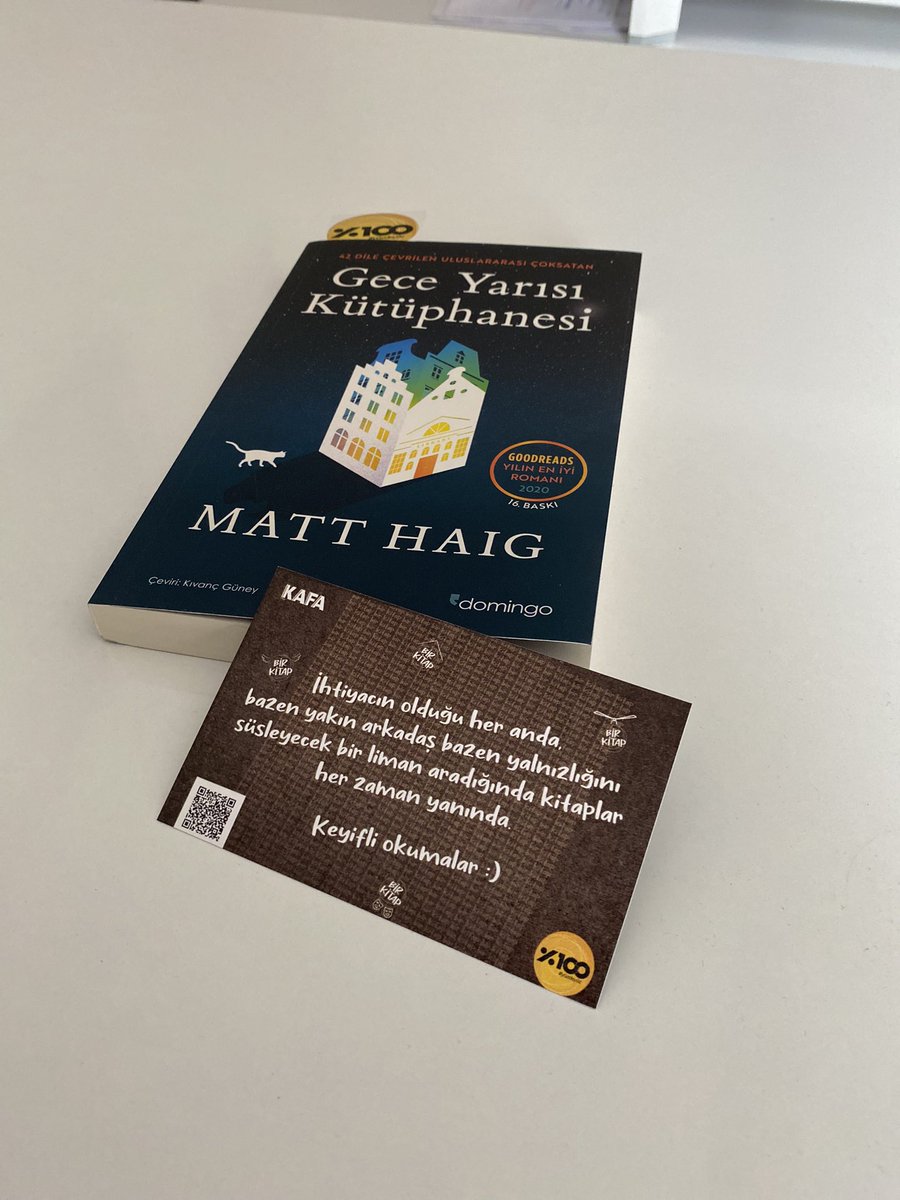 Hediyeniz için teşekkürler hele hele MATT HAIG kitabı için 🙏🙏🙏🙏 <a href="/kafadergisi/">KAFA Dergisi</a>  Notunuzun güzelliği bir başkaydı.
Kitapları raflarda tozlanmaya bırakmayacağımız günlerde buluşmak dileği ile… #kitaptavsiyesi #kitapsevgisi