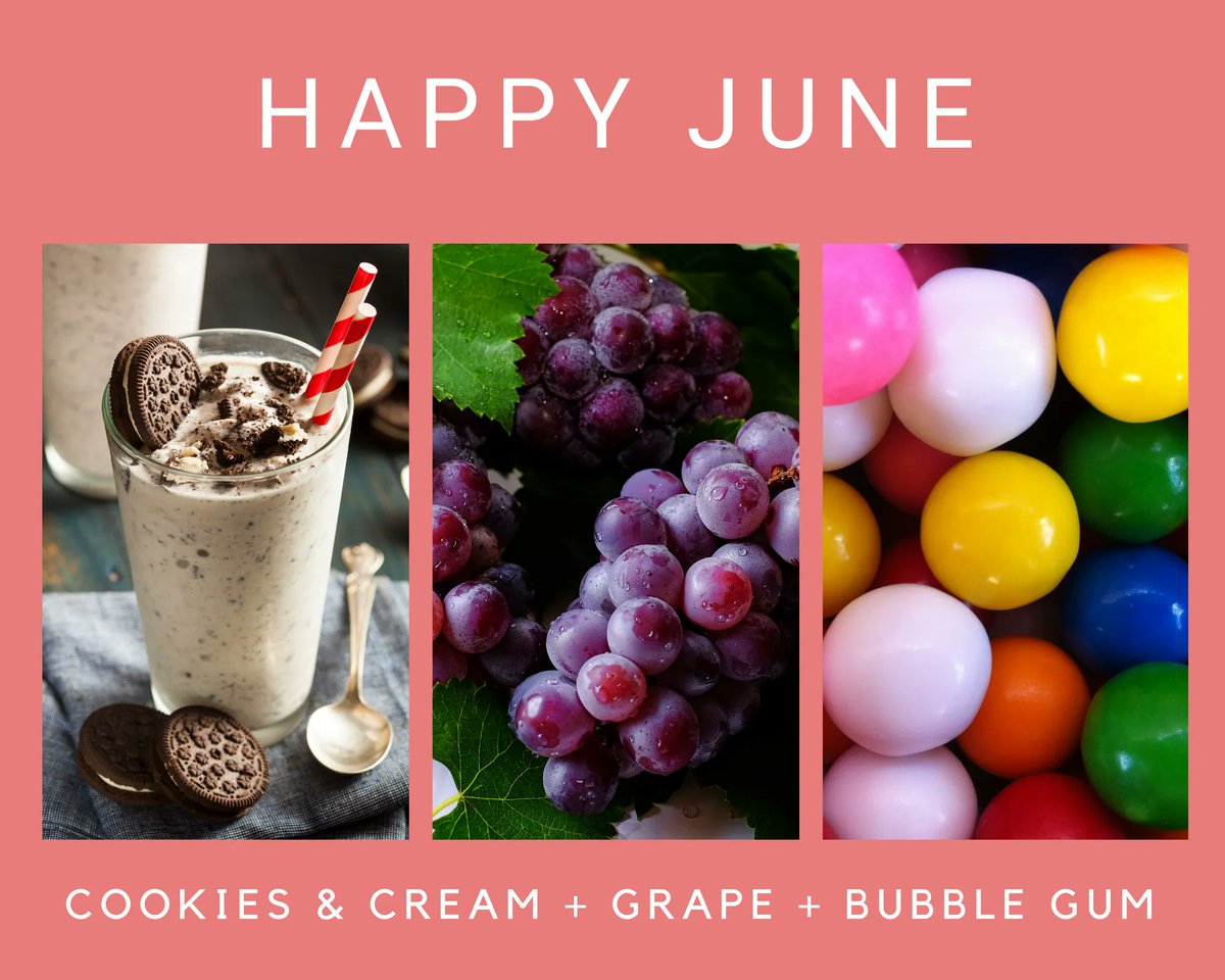 Be sure to order some of our delicious June feature flavors to celebrate National Candy 🍭 Month! #cookiesncream #grape #bubblegum #natlcandymonth #ilovecandy #candy bit.ly/sweetmemonthly…