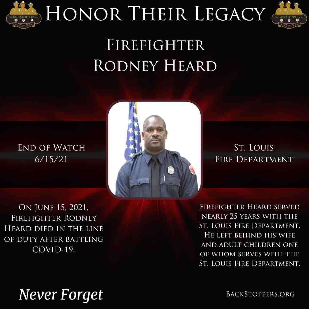 We will never forget Firefighter Rodney Heard who made the ultimate sacrifice on June 15, 2021. Today we pay honor and respect to the life and memory of Firefighter Heard. #NeverForget