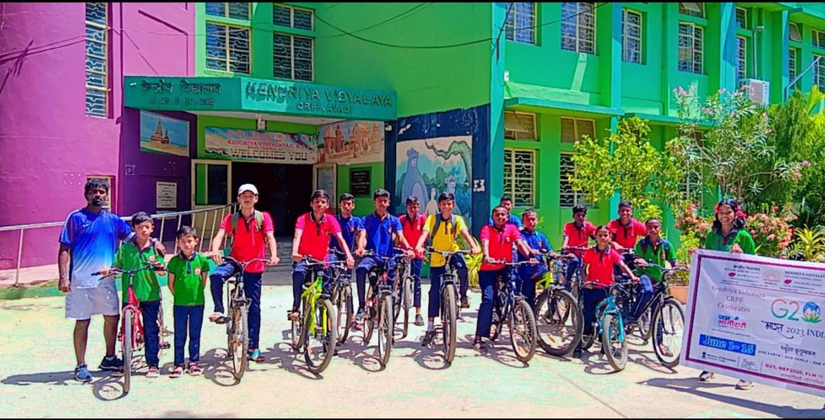 KV CRPF is conducting A cycle Rally under Jan Bhagidari for the students of classes 3rd -12th standard