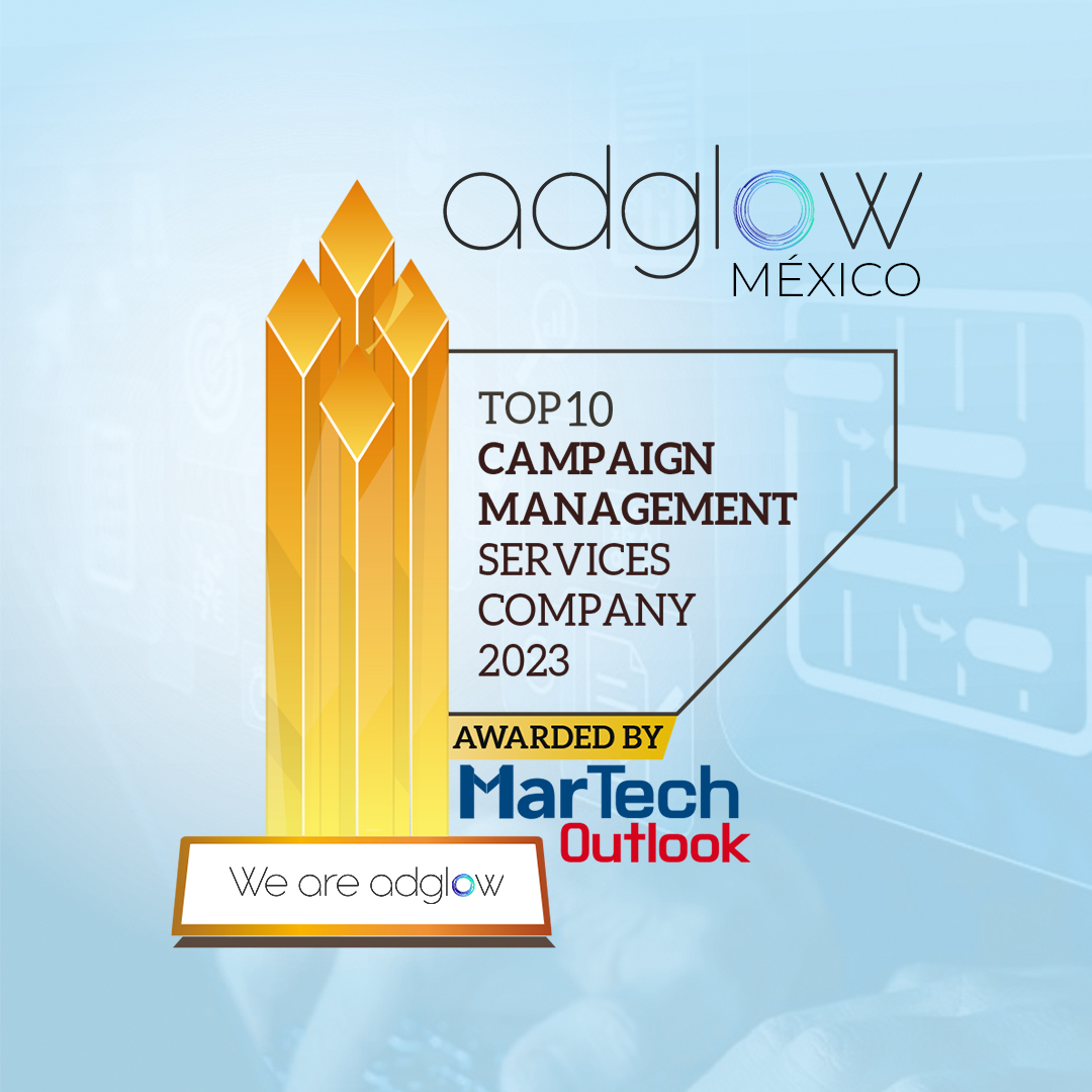 Queremos felicitar a nuestro equipo de Adglow MX, por ser premiado en el TOP 10 CAMPAIGN MANAGEMENT SERVICE COMPANY 2023 premio otorgado por  <a href="/marketingtecho/">Marketing Tech Outlook</a> ¡Enhorabuena!
martechoutlook.com/adglow
#marketing #management #marketingdigital