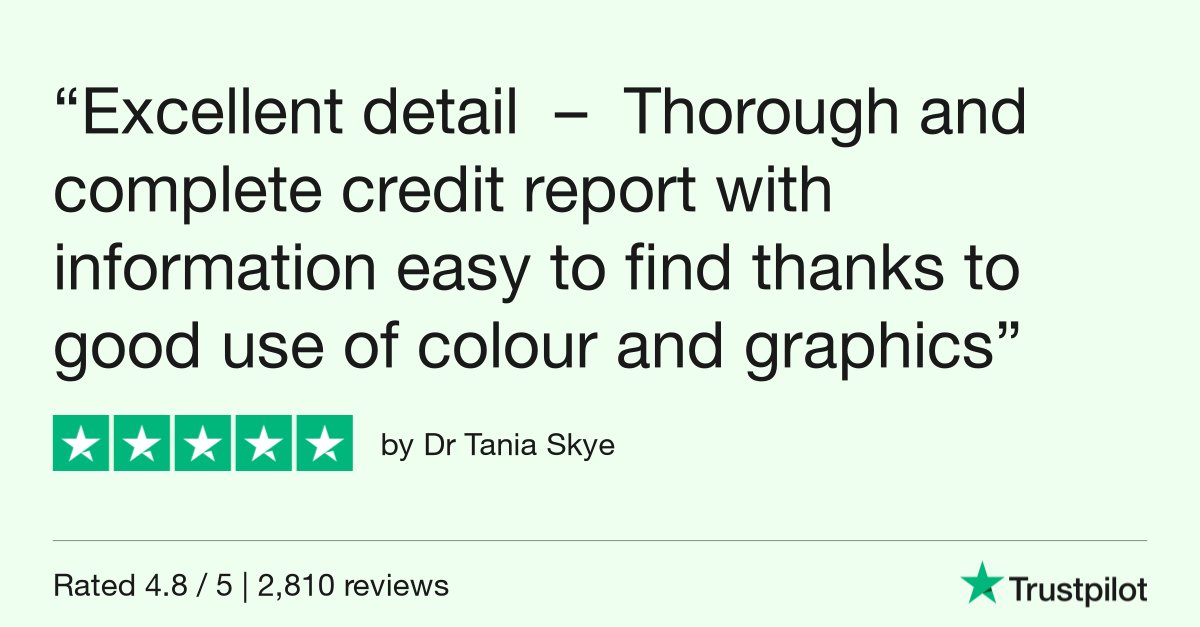 🥇 Review of the Day 🥇 '...information easy to find thanks to good use of colour and graphics'. Thanks for a great review, Dr Tania Skye! #trustpilot #creditreport