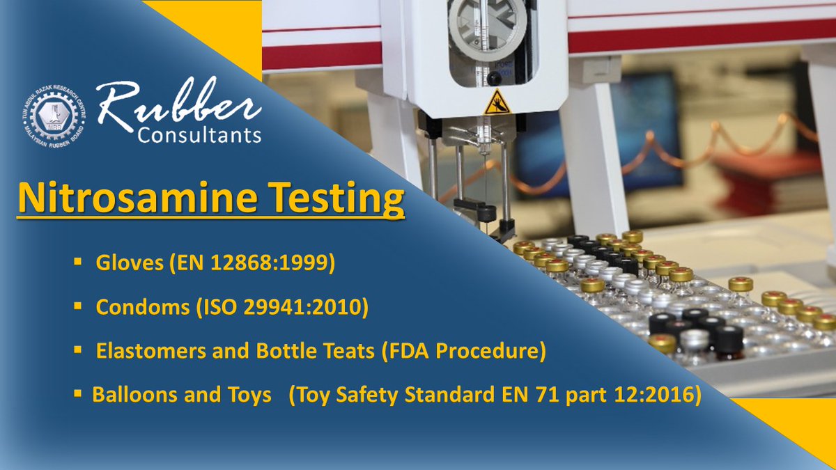 Our #nitrosamine #testing procedures are #compliant with #EuropeanStandards &amp; #FDA procedures and #UKAS accredited! 

Contact us today to find out more! 

☎️(+44)1992584966
✉️info@rubberconsultants.com 
🌐rubberconsultants.com