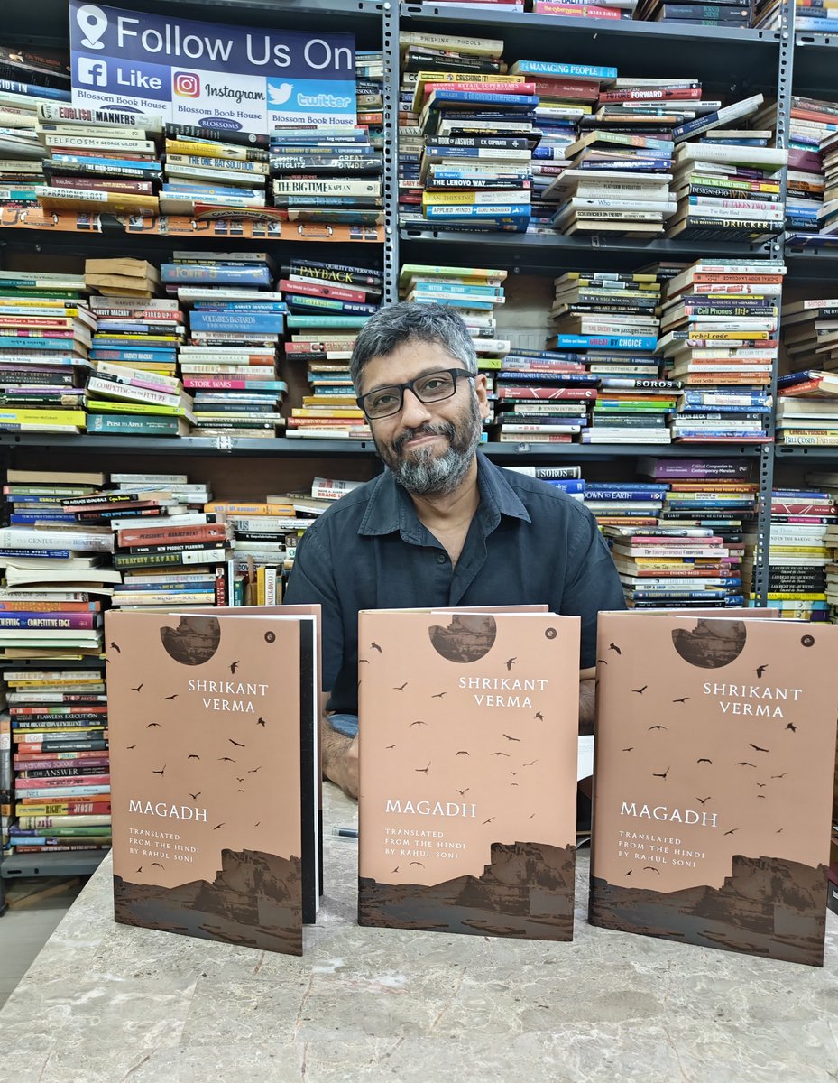 Signed copies of 'Magadh' by Shrikant Verma, translated from Hindi by Rahul Soni, are now available at our bookstore! culture. #Magadh #ShrikantVerma #RahulSoni #TranslatedGems #MustReads