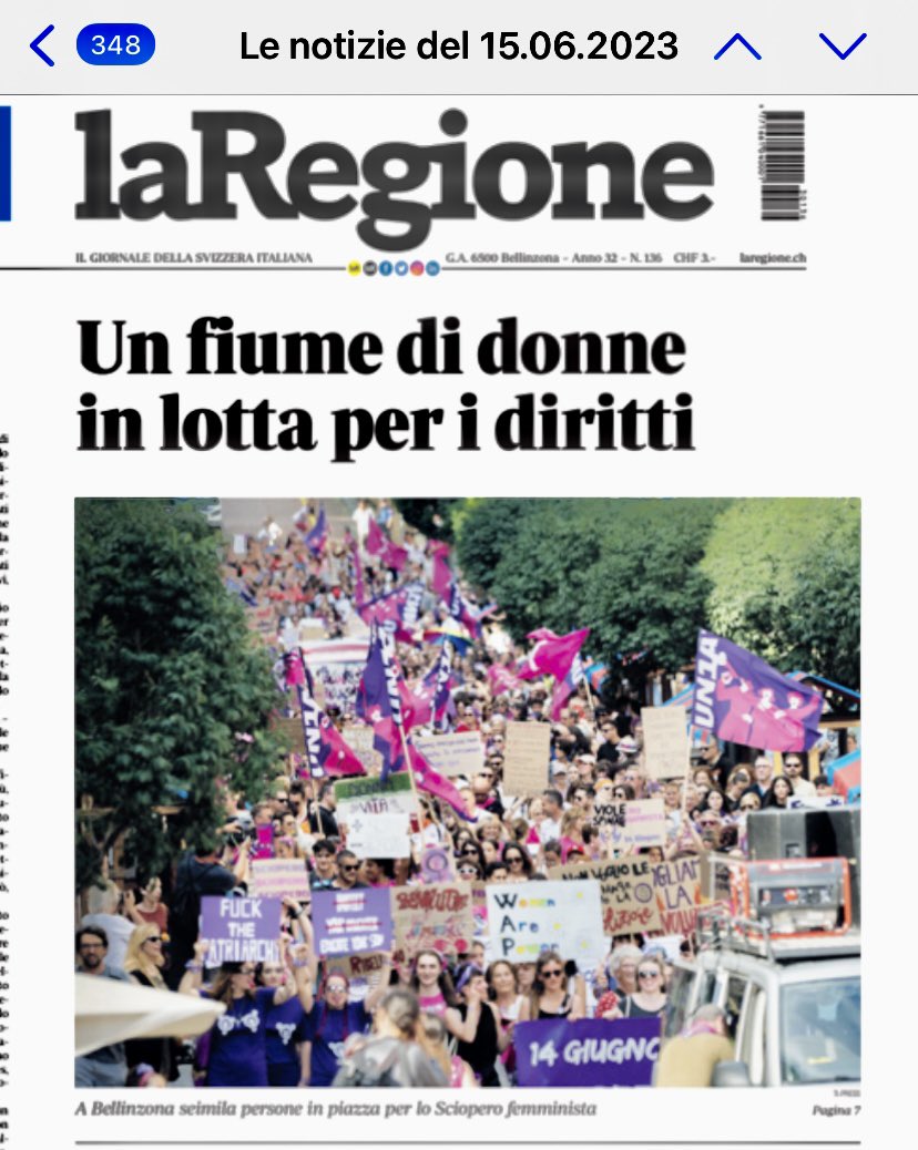 nonnamatta1's tweet image. #ManifestazioneBellinzona 
#14giugno2023 💜

Sciopero Femminista in Svizzera
