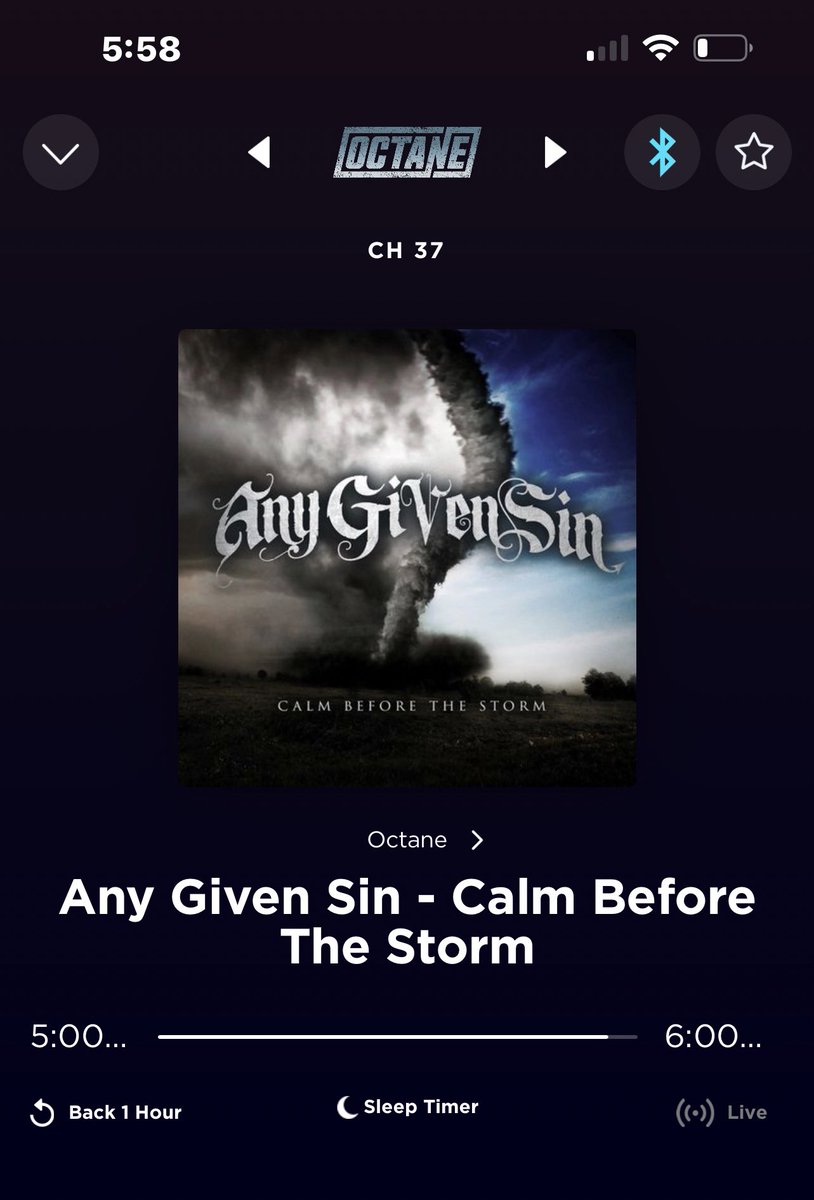 Good morning @SXMOctane!  The best way to start the day is hearing @anygivensinband belting out #CalmBeforeTheStorm. That wakes a girl up the right way. I love that you included Vic’s intro on this spin. ❤️ Please play #ColdBones and let everyone hear that great song. ❤️🤘🏼❤️