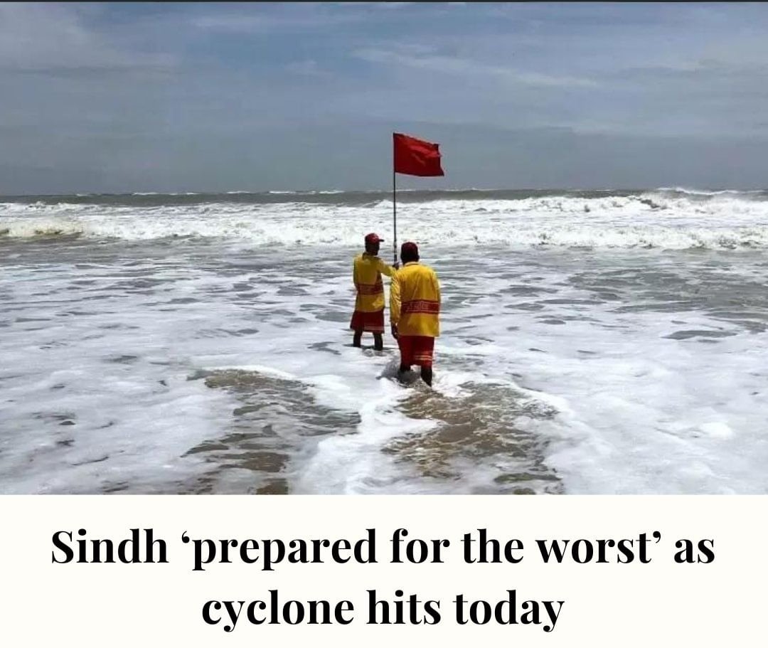 NeotericFeed's tweet photo. ⚡️The very severe cyclonic storm to hit Pakistan's Keti Bandar soon, to cross Gujarat coast by evening
⚡️There is a possibility of heavy damage due to the cyclonic storm Biparjoy in the Arabian Sea.
#CycloneBiporjoy
#CycloneAlert #Karachi #Pakistan #earthquake #KarachiWeather https://t.co/sq9KQLaGmj