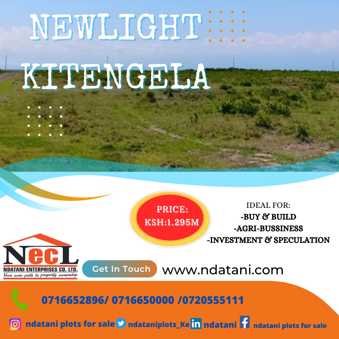 ndataniplots_Ke's tweet photo. Commence your investment journey in Newlight Kitengela.
https://t.co/rPXZysdMNc
#MtuNiPlot
#plotsforsale
#Nairobi
#Investment
Make your plot investments inquiries on 0716650000 /0720555111 https://t.co/fU95bmUcZT