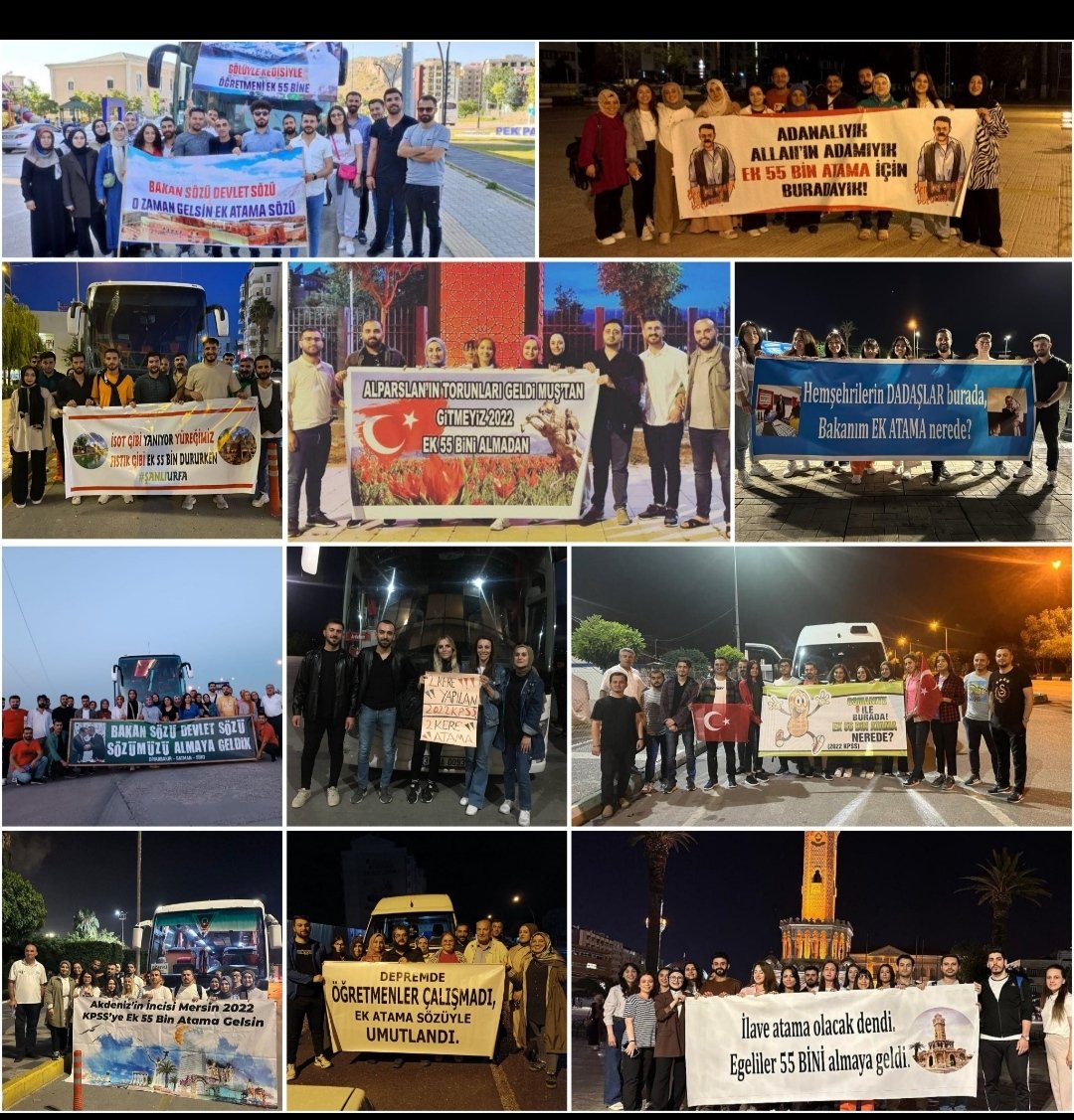 Doğudan Batıya , Güney'den Kuzeye 
55 bin için çıktık yollara, yollar açık ola
Tüm kalbimiz Ulus'ta , 
#Ulusta55BinÖgretmen