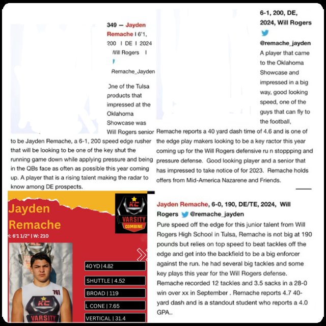 Thank you so much <a href="/6starfootballOK/">Six Star Football | OKLAHOMA</a> for writing up on me. Senior year is gonna be different. <a href="/Will_RogersFB/">Will Rogers Football</a> <a href="/CoachSmith918/">Danny Smith</a> <a href="/Levya73/">Levy Adcock</a> #RogersRecruit <a href="/Varsitycombine1/">KC Varsity Combines</a>