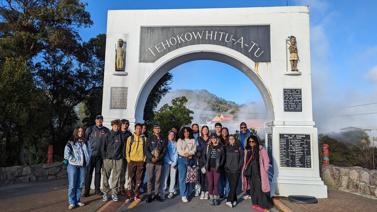 wyhs's tweet photo. Our student field trip to New Zealand started this morning with a visit to a Māori village in Rotorua. We learned about their rich culture and the many ways geothermal springs are utilized. @EFtours #DolphinDestinations https://t.co/DRhxIUzIQ7
