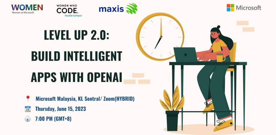 Creating intelligent Apps with OpenAi. 
See ya today! 

📌peatix.com/event/3606511