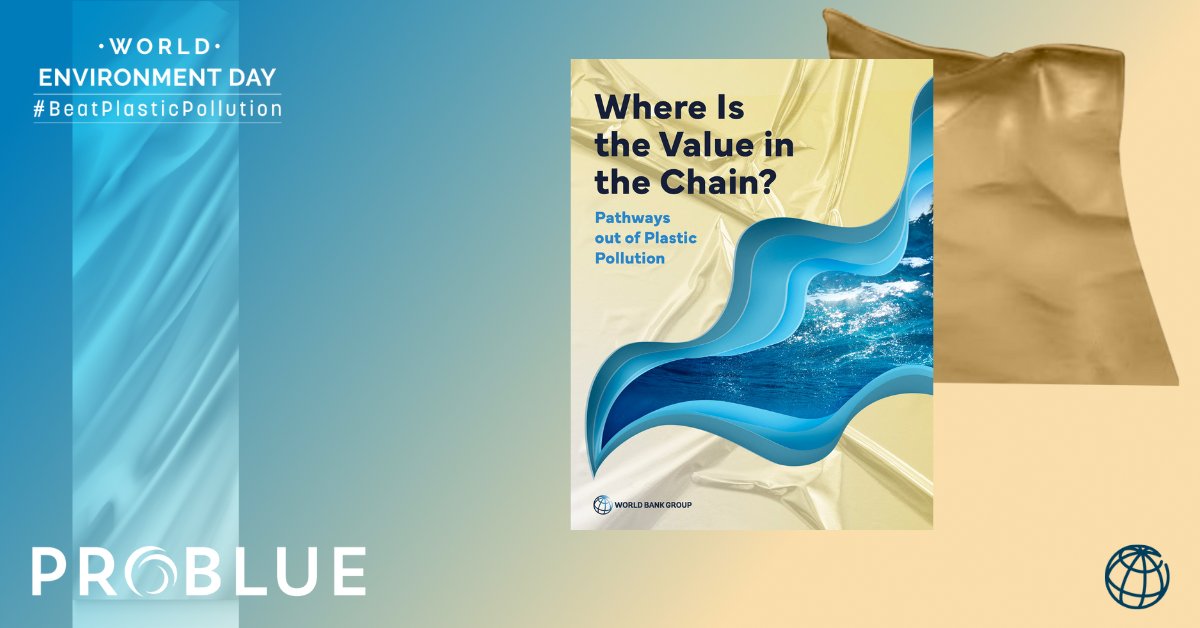 To #BeatPlasticPollution the @WorldBank offers an array of toolkits & analytics. 'Pathways out of #PlasticPollution' provides recommendations to policymakers on how to address the issue & make informed decisions along the #PlasticValueChain.wrld.bg/6hNX50OGmtf
#PROBLUE_Oceans