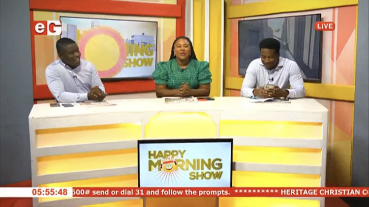 Good morning and welcome to the Happy Morning Show with @TheSEFAH,<a href="/Fati_ShaibuAli/">I am a journalist</a>, and <a href="/raymondnyamador/">Raymond Nyamador</a> 

Stay tuned and join the conversation (((live))) on Facebook <a href="/HAPPY989FM/">Happy 98.9 FM</a> 
#HappyHMS