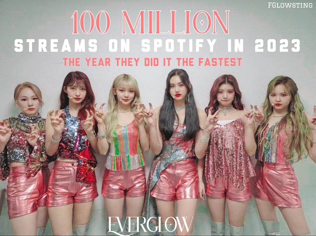 .<a href="/EVERGLOW_twt/">EVERGLOW(에버글로우)</a> has received 100 million streams on Spotify in 2023 alone.

#EVERGLOW #에버글로우