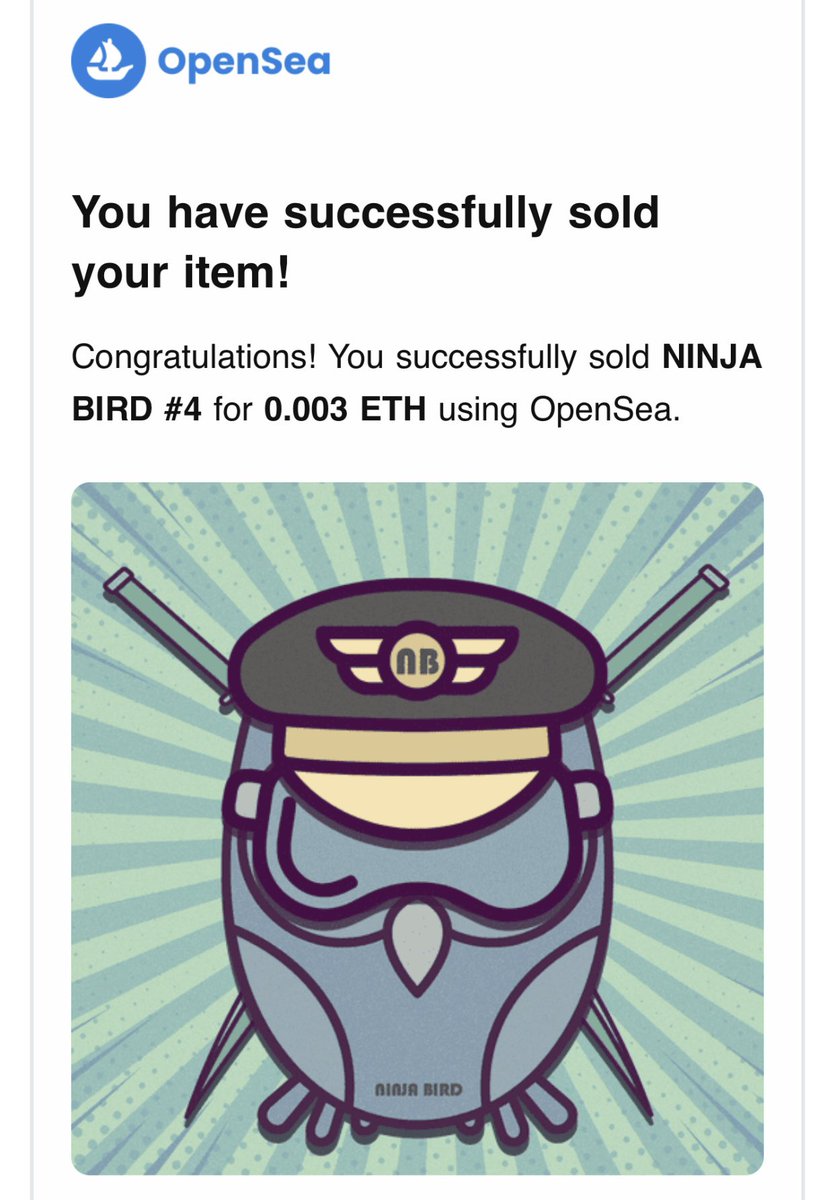 🔥🔥🔥🔥WOOHOO🎉🎉🎉

<a href="/SloppySkulls/">Shawn Adams</a> picked up 2 NINJA BIRDS 🥷 Thank you for your support! 

📣Please Follow the amazing Shawn Adam with Sloppy Skulls Collection.

His previous account got suspended.

Let’s GOOO🚀🚀🚀

#nftsold #nftcollectors