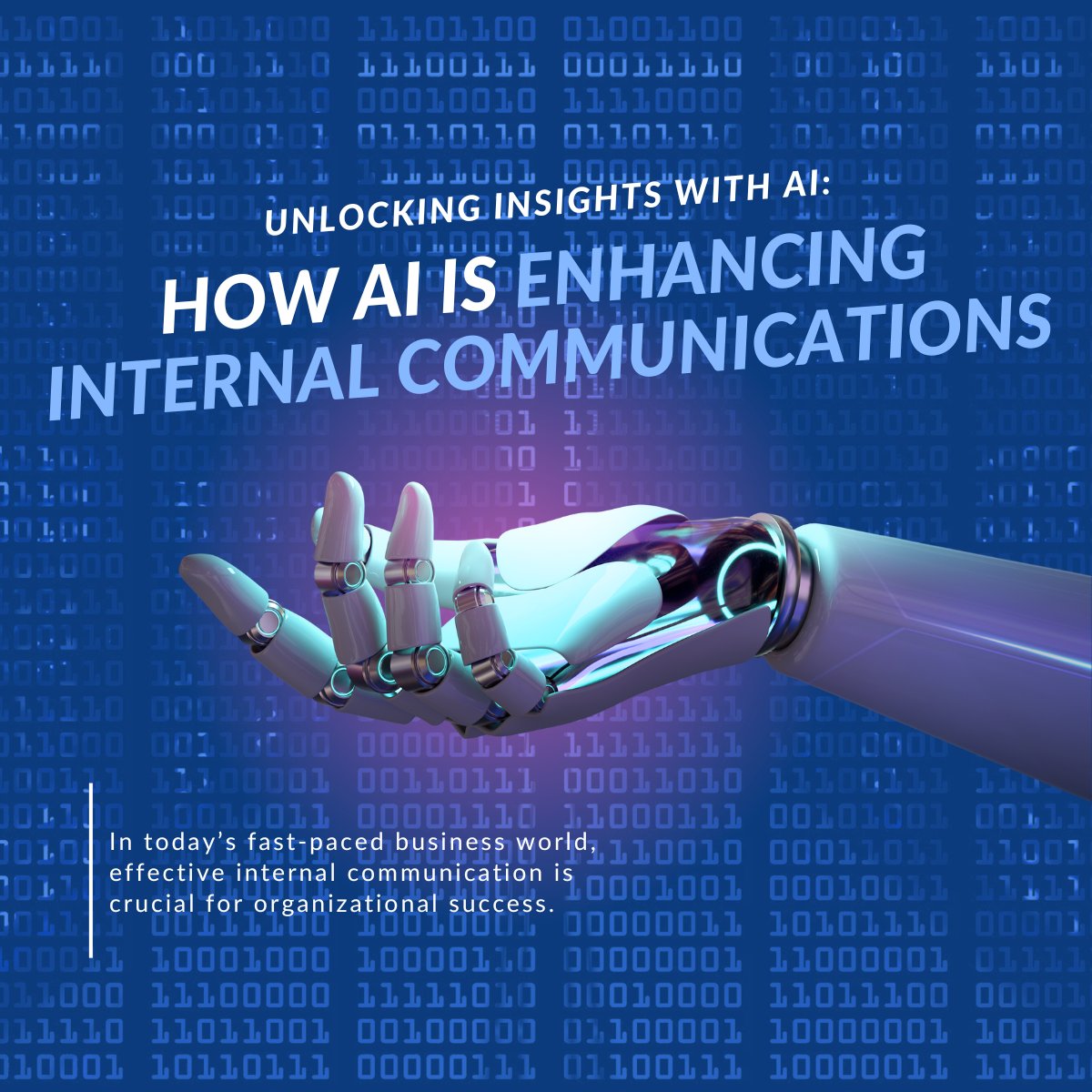 In this blog, we dive into how it will affect internal communicators and how organisations can utilise some of the benefits AI bring to enhance the employee experience.

bit.ly/45VJd7w

#AI #internalcomms #internalcommunications #employeeengagement