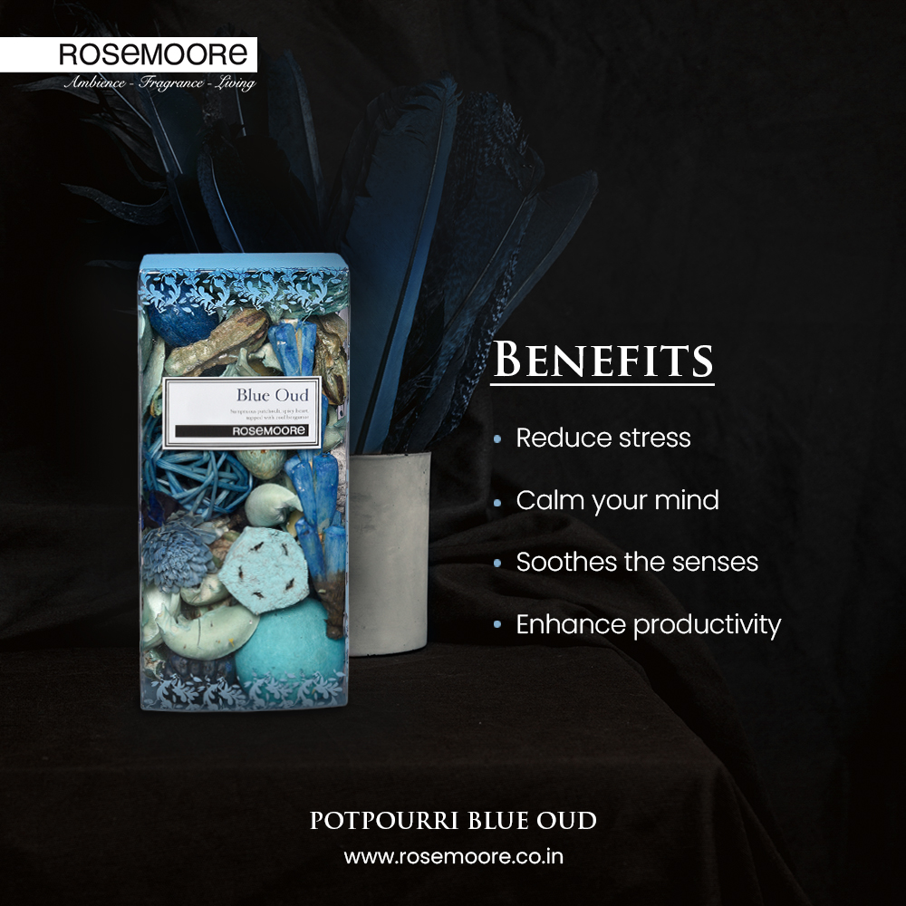 rosemoore_india's tweet photo. Experience the magnificent benefits of  mesmerizing #BlueOud 
.
.
.
#rosemoore #rosemoorehomefragrances #premiumquality #fragrance #homedecor #homefragrance https://t.co/CEe62fjmr7