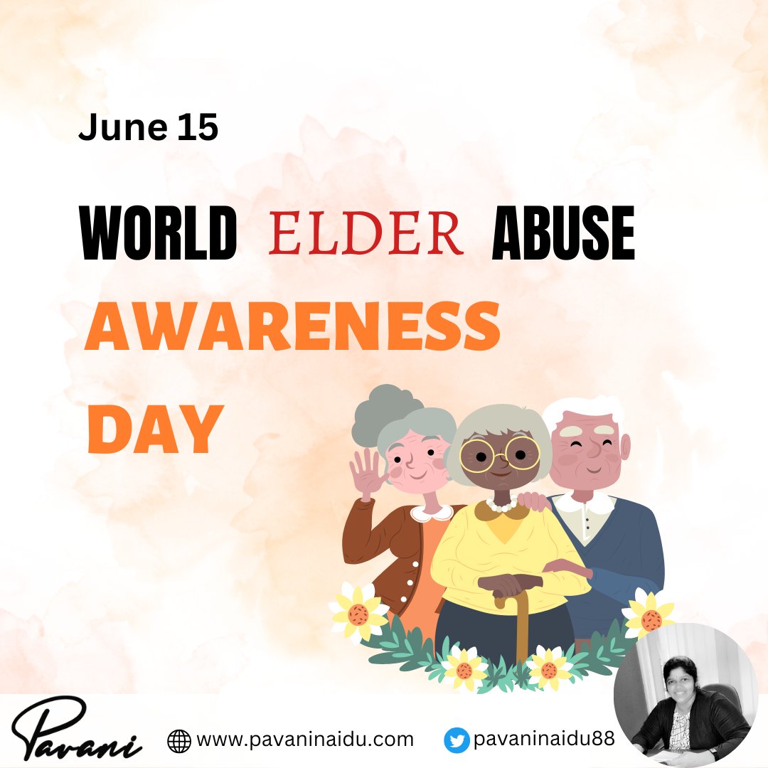 'Raising Awareness for Elder Abuse Prevention: World Elder Abuse Awareness Day.'

#elderabuseawareness #protectourseniors #breakthesilence #preventelderabuse #empowerseniors  #standagainstelderabuse  #pavaninaidu #digitalmarketing #viral