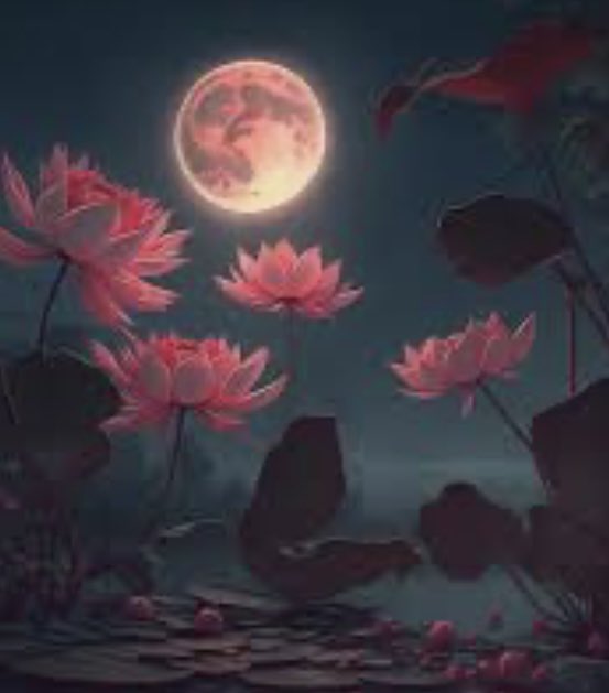 beauty of lotus
#moonstruck in summers night sky
petals opening 

#vss365 
#haiku 
#WritingCommnunity