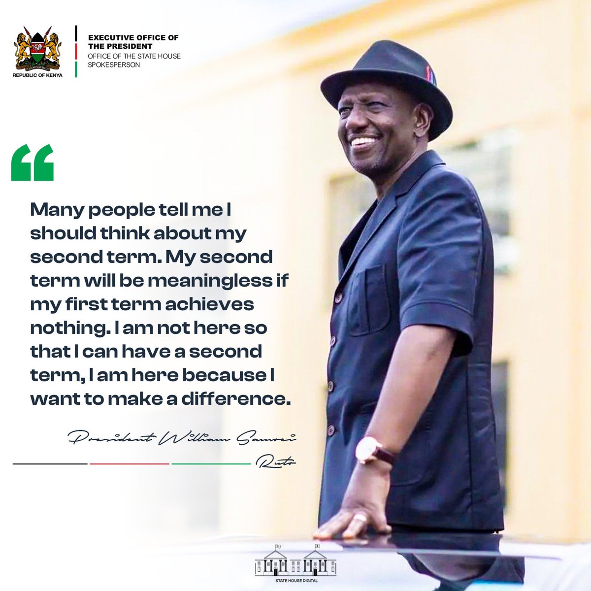 ⁦President ⁦<a href="/WilliamsRuto/">William Samoei Ruto, PhD</a>⁩: