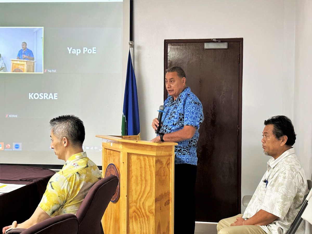 IOMNorthPacific's tweet photo. Moses Pretrick, Acting Secretary, FSM Dept. of Health &amp; Social Affairs at the #IBM project launch said the project will support 🇫🇲 in its obligations under the #IHR &amp; “will assist in keeping borders open and sustain travel &amp; free movement during future public health emergencies.” https://t.co/L8Aw8dNtXZ
