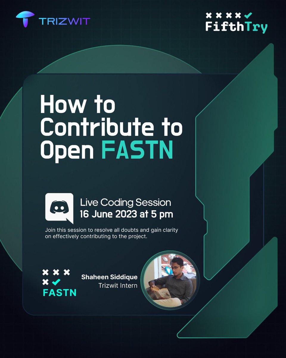 trizwit's tweet photo. Join us for an inspiring live coding session. Discover the secrets of contributing to OPEN FASTN and level up your coding skills! 💻✨

🗓️ Date: Thursday, June 16th
⏰ Time: 5:00 PM
🌐 Platform: FASTN Discord https://t.co/xjX5Ta2DzO