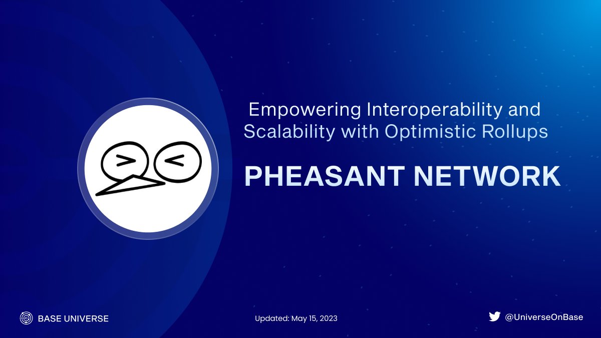 🔗 About @PheasantNetwork: Empowering Interoperability and Scalability with Optimistic Rollups 🔗

Pheasant Network is an optimistic bridge network that facilitates seamless transfers between Ethereum and Layer 2 networks.

Estimated lifetime funding received: Less than $1,000