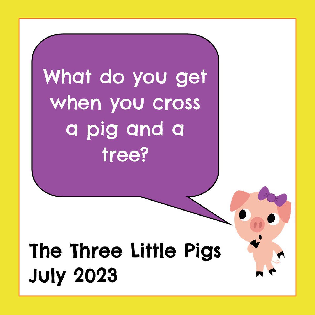 storystorks's tweet photo. DAY FOUR - PIGGY JOKE CHALLENGE Today we're challenging @ParkHillSchool1 to see if the kids do better!  Guesses in the comments.  I'll post the answer at 5pm.  And if you'd like to bring your little piggy to a show at @FUSE_IntFest ...https://t.co/hZgKCEp8n5 https://t.co/lq68BEKyvY