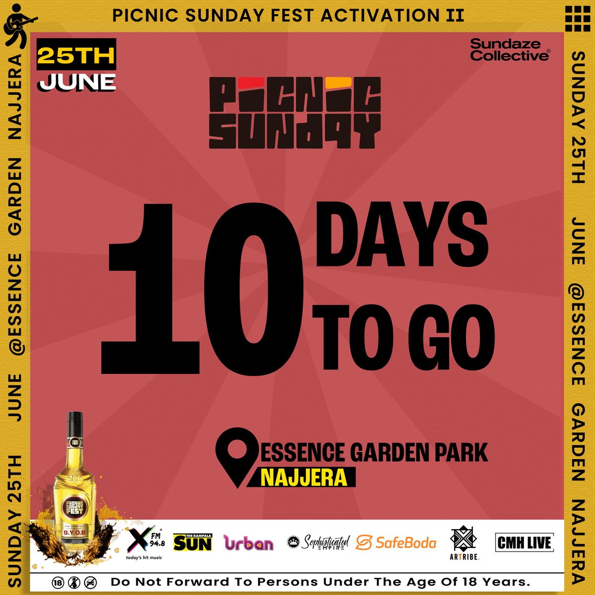 PicnicSundayFst's tweet photo. Countdown Alert: 10 Days to Go for the Picnic Sunday Fest! Mark your Calendar for the 25th at Essence Garden Park in Najjera! 🚨💪🏾

Grab your friends and get set for fun. 
You’re just 1 decision away from rocking with us! 

Score your tickets just now 🌞
https://t.co/m2j9VwgjHW https://t.co/gq90mQceG7