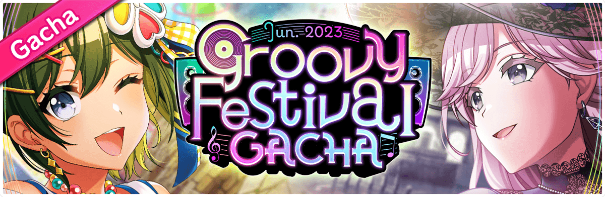 D4DJ_game_EN's tweet photo. 💿GROOVY FESTIVAL GACHA💿

Groovy Festival Gacha -2023 Jun.- is now open!

Limited time only "Fes. limited SP Members" will appear in this gacha, with 2x the offer ratio for ★4 and SP Members!

📆Gacha Period:
Jun. 16 2:00 AM ~ Jun. 21 7:59 AM (UTC)

#D4DJ #GroovyMix https://t.co/gKcsExoiAs